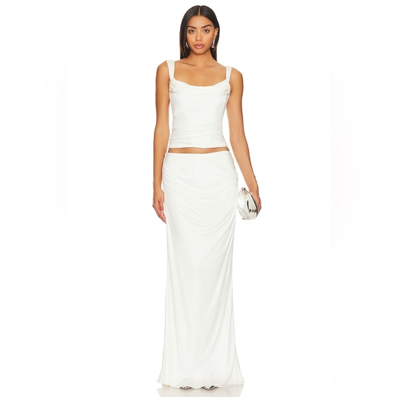 Retrofete White Maxi Skirt - Picture 1 of 7